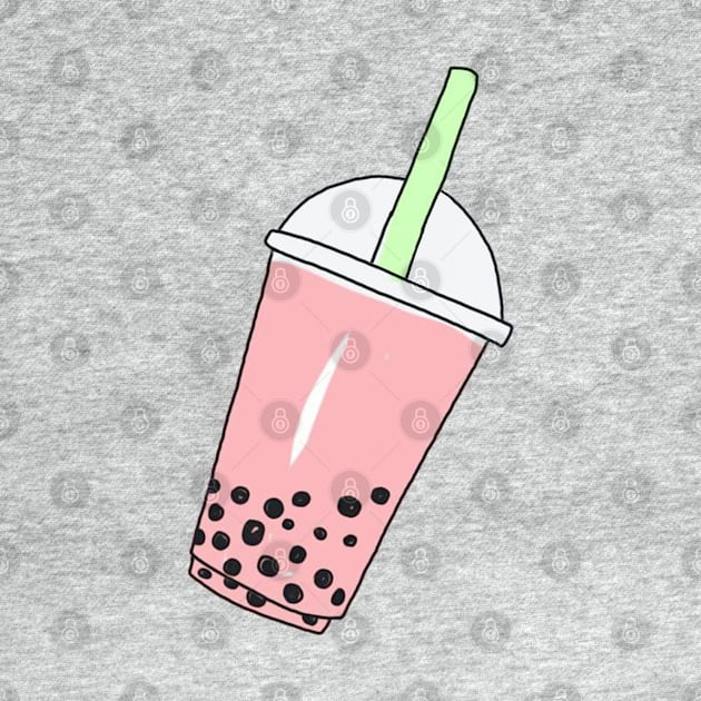 Strawberry Milk Bubble Tea by PeachPantone